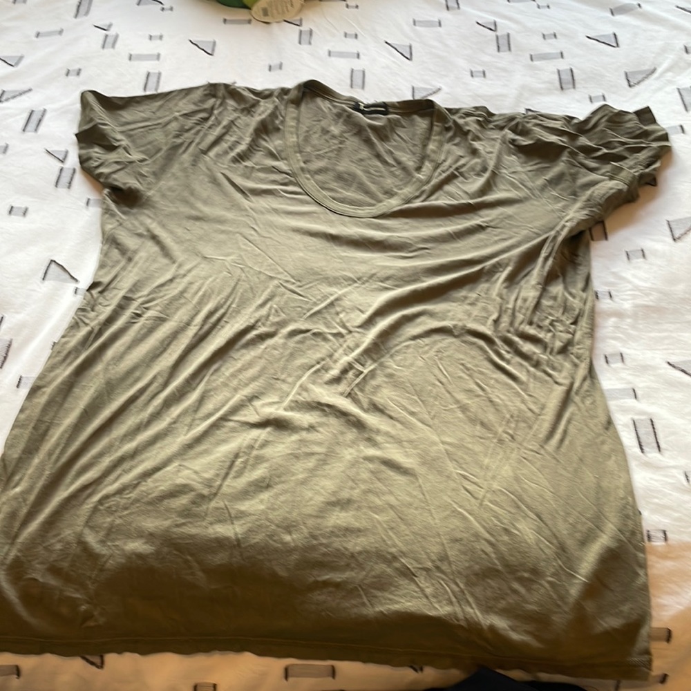 T by Alexander Wang Garment Dyed U Neck Tee